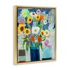 Stupell Industries Bright Sunflowers & Blooms Floating Frame Canvas Art - 2 of 4