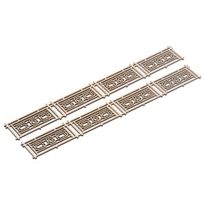 Unique Bargains Wood Mini Ornament DIY Picket Fence 7.87 Inch Wood 2 Pcs - 1 of 4