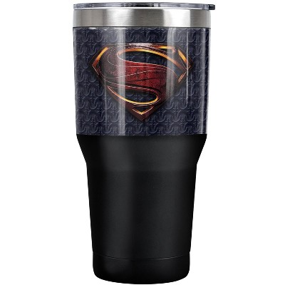 Justice League Superman Logo Steel Tumbler 30oz Coffee Travel Mug