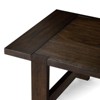 Maven Lane Angelo Rustic Rectangular Wooden Coffee Table In Aged Brown - 4 of 4