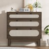 Coucheta 31.2" Rattan Dresser - 3-Drawer Wood Storage Cabinet, Modern Chest for Bedroom/Living Room - 4 of 4