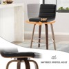 Bekrvio 26"/29" Swivel Bar Stools Set of 1/2/3/4, Faux Leather Upholstered Counter Chairs with Wood Legs, Mid-Century Seating for Kitchen Island - 4 of 4