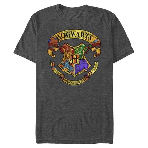 Mens Harry Potter Hogwarts Stained Glass T Shirt - 1 of 4