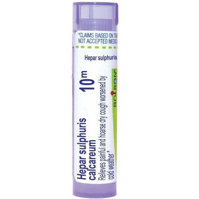 Hepar Sulphuris Calcareum 10M by Boiron Homeopathic Single Medicine For Cough, Cold & Flu  -  80 Pellet