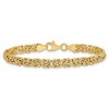 Black Bow Jewelry Hollow 5mm Byzantine Chain Bracelet in 14k Yellow Gold, 7 Inch - 3 of 4
