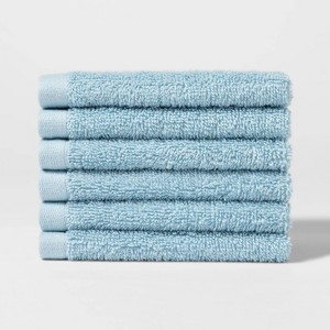 6pk Washcloth Set Blue - Room Essentials