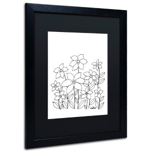 Trademark Fine Art -KCDoodleArt 'Simple Flower Doodle 1' Matted Framed Art - 1 of 4