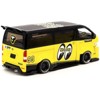 Toyota Hiace Widebody Van RHD #99 "Mooneyes Team Van" Yellow & Black w/Graphics "Hobby43" 1/43 Diecast Model Car by Tarmac Works - 3 of 3