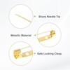 Unique Bargains Durable Multipurpose Iron Badge Brooch Pin Backs Safety Clasp 120 Pcs - 2 of 4