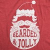 Mens Bearded And Jolly T Shirt Funny Santa Claus Beard Christmas Tee - Crazy Dog Men's T Shirt - 2 of 4