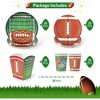 WhizMax 125 Pcs Football Plates and Napkins Set Serve 25, Football Disposable Tableware Set - Plates, Cups, Snack Bowls, Straws - 2 of 4