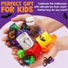 SYNCFUN 144 Pcs Halloween Toy Gifts for Kids, 24 Packs Prefilled Mini Pumpkin Buckets with toys for Kids Halloween Party Favors Trick or Treat - 3 of 4