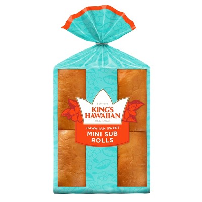 King's Hawaiian Mini Sub Sweet Rolls - 12oz/6ct