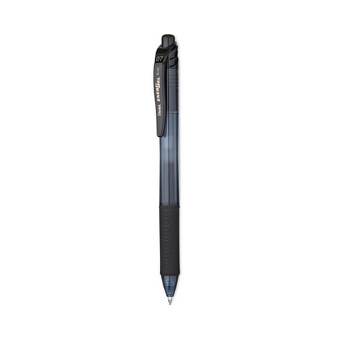 Pentel EnerGel-X Retractable Roller Gel Pen .7mm Black Barrel Black Ink 24/Pack 