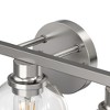 DORESshop 19 in. 3-Light  Black and Gold /Brushed Nickel Bathroom Vanity Light, LED Interior Powder Room Lighting with Clear Globe Shades - 4 of 4
