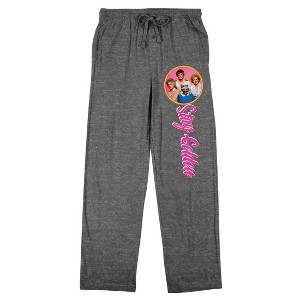 Golden Girls "Stay Golden" Men's Black Heather Gray Sleep Pajama Pants - 1 of 3
