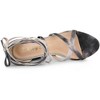 Allegra K Women's Opened Toe Tie Dye Platform Chunky Heel Lace Up Sandals - 4 of 4