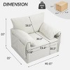 Comfortable Swivel Accent Armchair Oversized Upholstered Single Sofa With Side Pockets Teddy Swivel Arm Chair For Living Room,Bedroom-Cuddlewood - 4 of 4