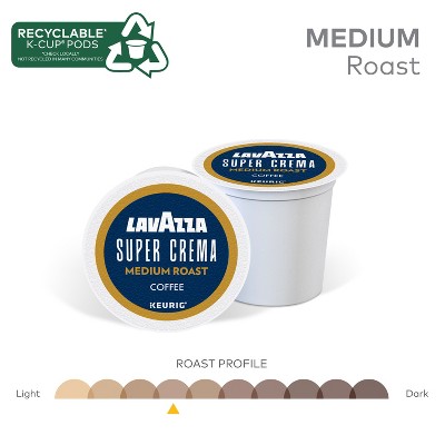 Lavazza Super Crema Medium Roast Keurig K-Cup Coffee Pods - 22ct