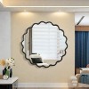 CAVINAS Wave Wall Mirror,HD Anti-Fog Bathroom Mirror with Wood Frame,Multi-Scene Vanity Mirror for Living Room, Bedroom,Entrance - 2 of 4