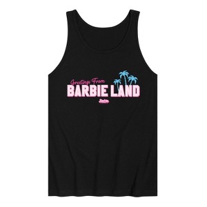 Men's - Barbie - Greetings from Barbie Land Graphic Tank Top - 1 of 2