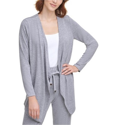 Calvin Klein Womens Heathered Cardigan Sweater