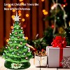 15'' Pre-Lit Tabletop Ceramic Christmas Tree with 66 Multi Color Lights and 2 Star Toppers, Green - 3 of 4