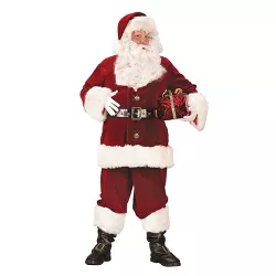 Halloween Express Men's Santa Suit Super Deluxe Costume - Size One Size Fits Most - Red