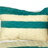 Slickblue Full/Queen Quilt Set with 2 Shams, Handmade Vermicelli Quilted, 4 Color Options, 3 Piece Set - 2 of 4