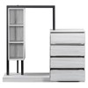 HDZNVF Wardrobe With 4 Drawers And 3 Shelves,White - 4 of 4