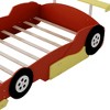 Sapphtopaz Race Car-Shaped Bed Frame Platform Bed with Wheels Bedroom Furniture, Easy Assembly, No Box Spring Needed - 4 of 4