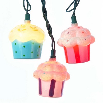 Kurt Adler UL 10-Light Plastic Cupcake Light Set