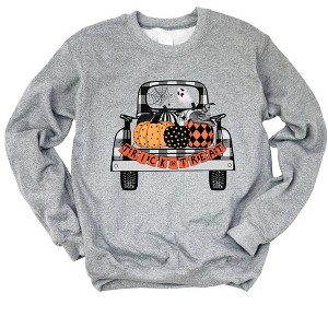 Simply Sage Market Women's Graphic Sweatshirt Trick Or Treat Truck - 1 of 4