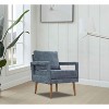 CAVINAS Chenille Accent Chair with Mid-Height Backrest,Mid-Century Modern Upholstered Living Room Chairs,Reading Chairs for Living Room - 4 of 4