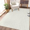 Washable Area Rugs, Modern Plaid Printed Indoor Floor Carpet with Non-Slip Backing, Contemporary Accent Carpet, Stain-Resistant Soft Low Pile Rugs - 3 of 4