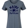 Women's - Instant Message - Maine 1820 Fall in Love Graphic T-shirt Dress - 2 of 4