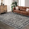 Area Rug, Vintage Washable Area Rug - Distressed Non Slip Non-Shedding Floral Soft Throw Rug for Bedroom/Living Room/Dining/Bathroom/Nursery - 2 of 4