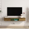 CAVINAS 63" Floating TV Stand with 16 Color LEDs Modern Entertainment Center Media Console - 2 of 4
