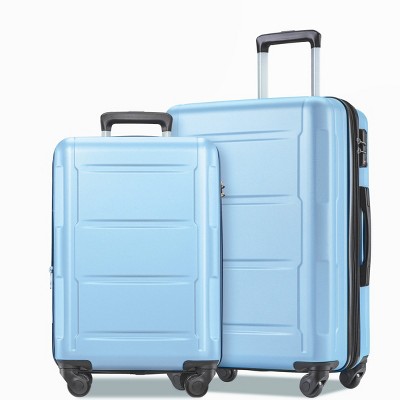 Expandable Spinner Wheel 2 Piece Luggage Set, ABS Lightweight Checked Luggage Suitcase With TSA Lock 20inch+24inch-Cuddlewood