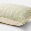 Oversize Woven Carrot Lumbar Throw Pillow Sage/Cream - Threshold™ designed with Studio McGee: Easter Indoor Decor, Zippered - 4 of 4