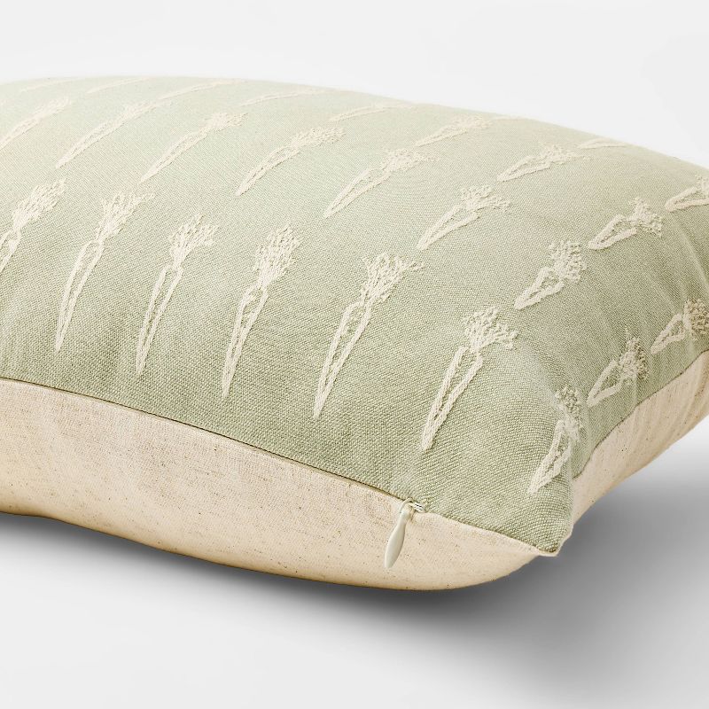 Oversize Woven Carrot Lumbar Throw Pillow Sage/Cream - Threshold&#8482; designed with Studio McGee, 5 of 6