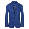 Lars Amadeus Men's Casual One Button Slim Fit Lightweight Blazer - 2 of 4