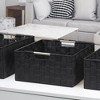 Sorbus 3 Piece Stackable Woven Basket Organizer Set with Built-In Carry Handles - Stylish Storage for any room in the household - 2 of 4