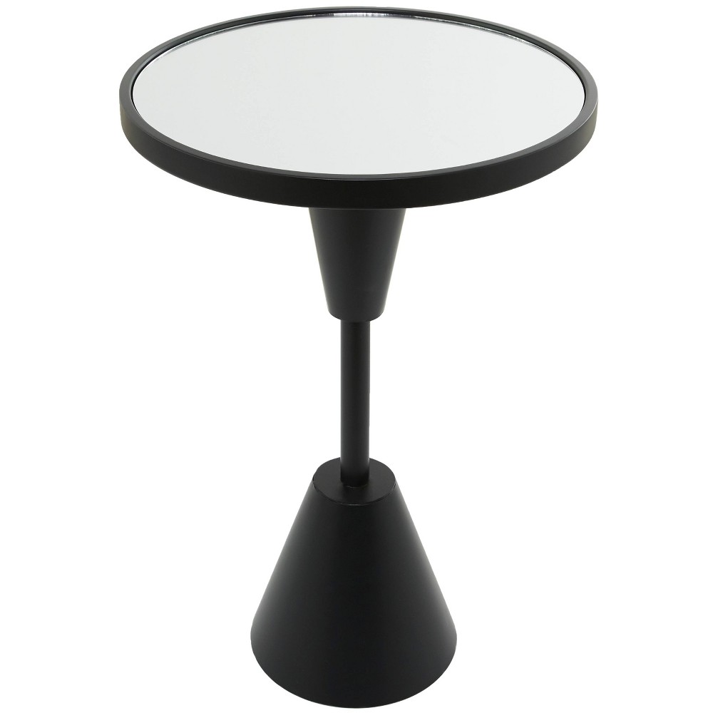 Photos - Dining Table Contemporary Metal Mirrored Accent Table Black - Olivia & May