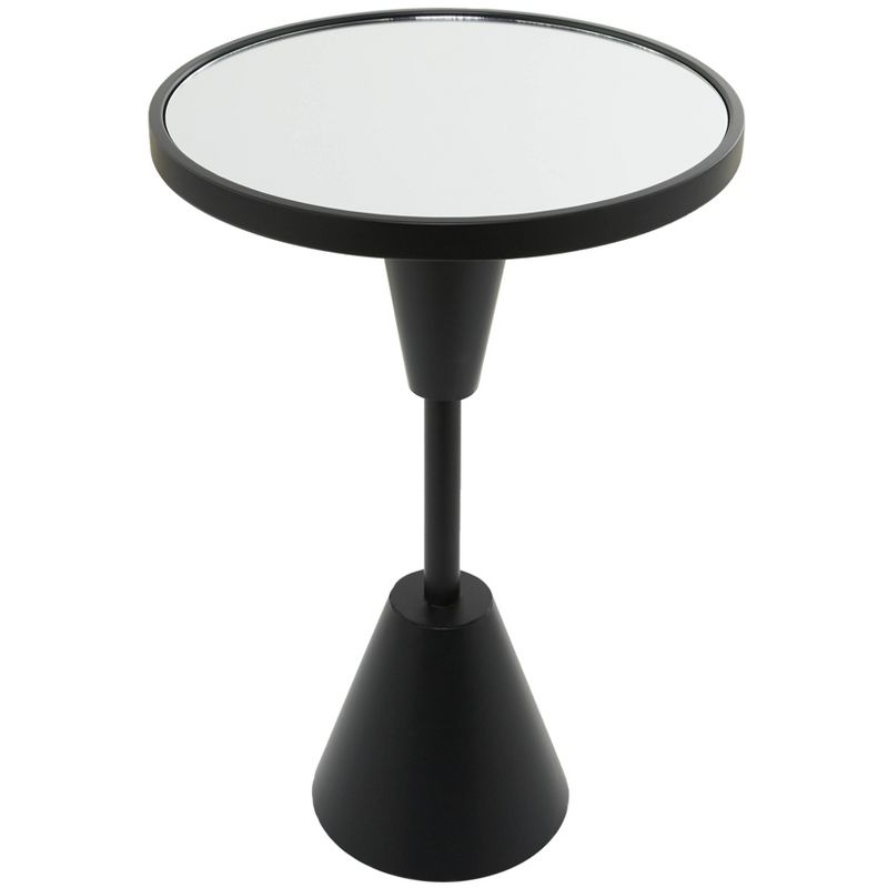 Contemporary Metal Mirrored Accent Table Black - Olivia &#38; May, 1 of 6