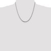 Black Bow Jewelry 2.75mm Rhodium Plated Sterling Silver Diamond Cut Rope Necklace - 3 of 4