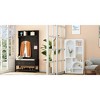 Famapy Wood 3-in-1 Hall Tree with 4-Metal Hooks Storage Bench - 3 of 4