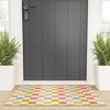 Iveta Abolina Eclectic Checker Check Cream Looped Vinyl Welcome Mat - Society6 - 2 of 4