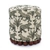 Dex Leopard Jacquard Ottoman Taupe - 3 of 4