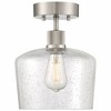 Access Lighting Port Nine 1 - Light Flush Mount in  Brushed Steel - 2 of 4
